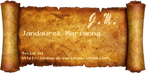 Jandaurek Marianna névjegykártya